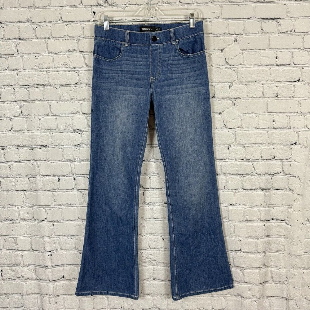 Betabrand Jeans Women Small Petite SP Signature Mid Rise Denim Bootcut Blue